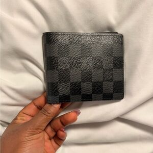 Louis Vuitton Black Checkered Card Holder